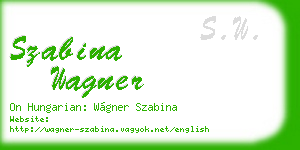 szabina wagner business card