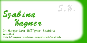 szabina wagner business card